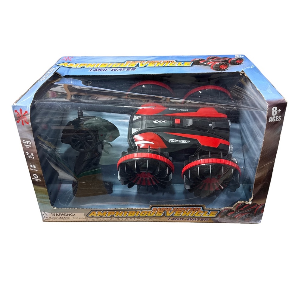 NIB Pro-Racing Radio Control Amphibious Vehicle, Waterproof Remote Control Toy